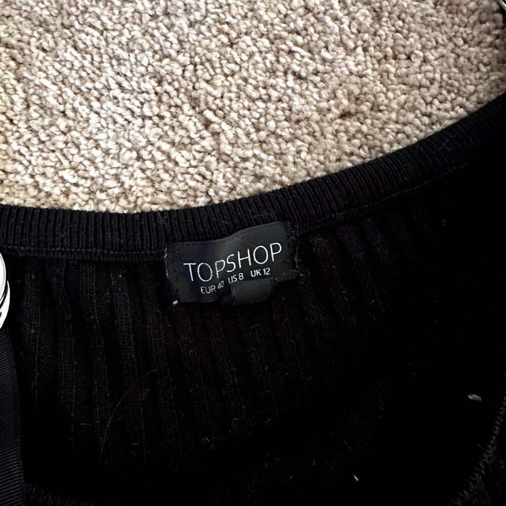 Topshop Ribbed‎ Cold Shoulder Top - Picture 3 of 5